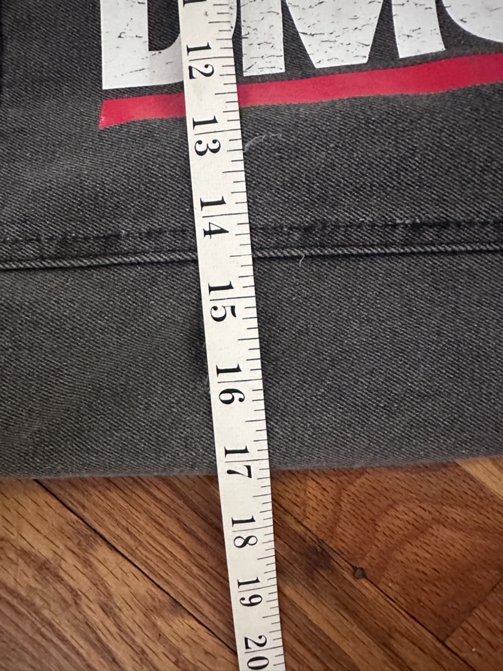 TYPO/RUN DMC COLLAB VINTAGE-STYLE LARGE GREY CANVAS TOTE BAG - Picture 7 of 11